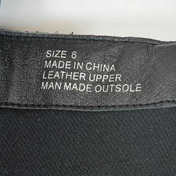 Volatile Leather Riding Boots Knee High Lug Sole Zipper Buckle Tassel Black - Picture 11 of 14